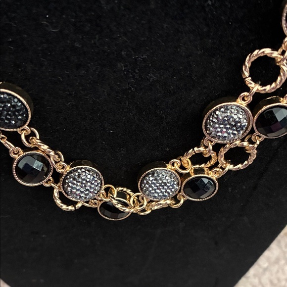 Charming Charlie Gold and Black Necklace - Picture 4 of 5